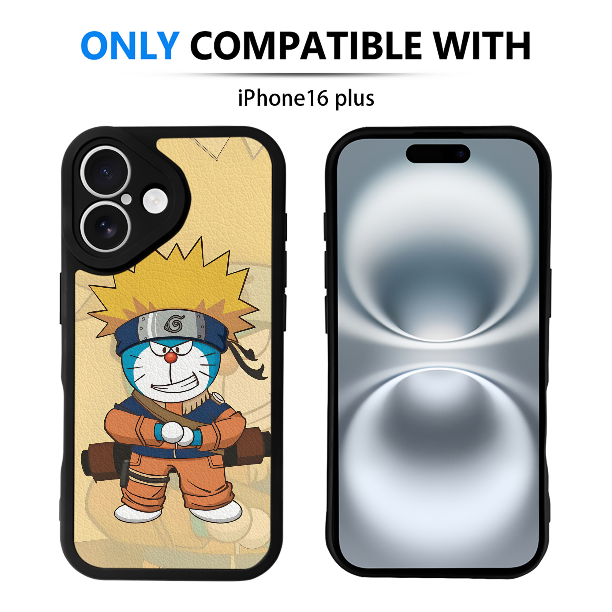 （画像用） ドラえもん Doraemon 【iPhone 16シリーズ対応】シリコンスマホケース（レザー調） 材質：シリコン